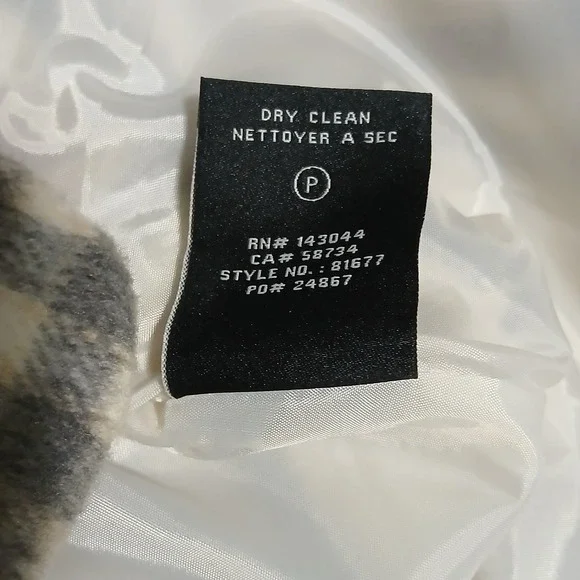 BAGATELLE COLLECTION Women's Plaid Blazer Jacket Cream Gray Size M Single Button - Picture 11 of 12